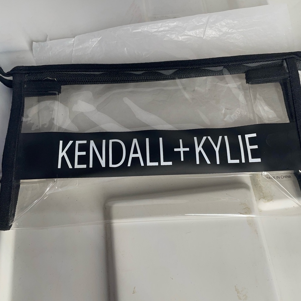 Kendall + Kylie Clear Black Makeup Bag
